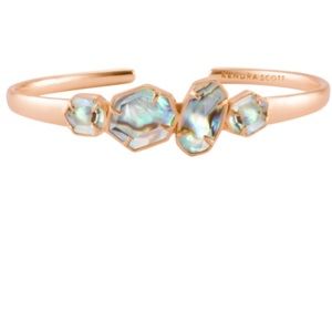 Ruby Bracelet Rose gold With 4 Abalone stones